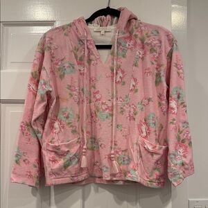 LoveShackFancy Pink Floral Hoodie